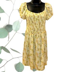 Adorable yellow summer dress in size L by AUW